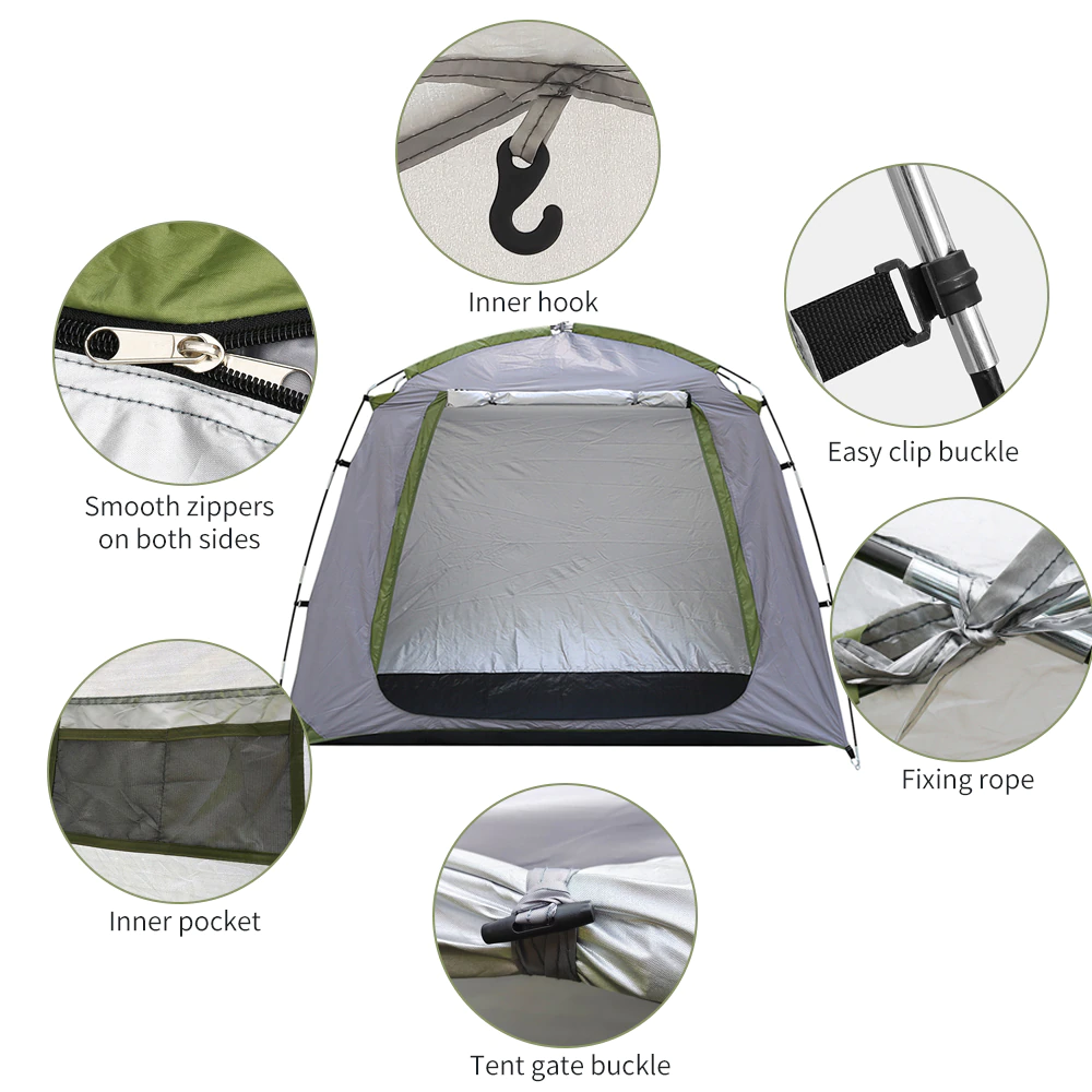 Cheap Goat Tents Outdoor Bicycle Storage Shed Bike Tent Silver Coated Polyester Bike Shelter Space Saving Bicycle Garden Tool Storage Cover