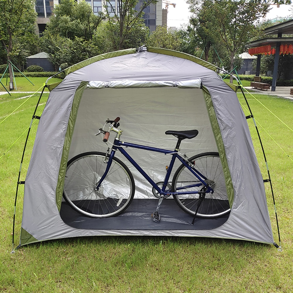Cheap Goat Tents Outdoor Bicycle Storage Shed Bike Tent Silver Coated Polyester Bike Shelter Space Saving Bicycle Garden Tool Storage Cover