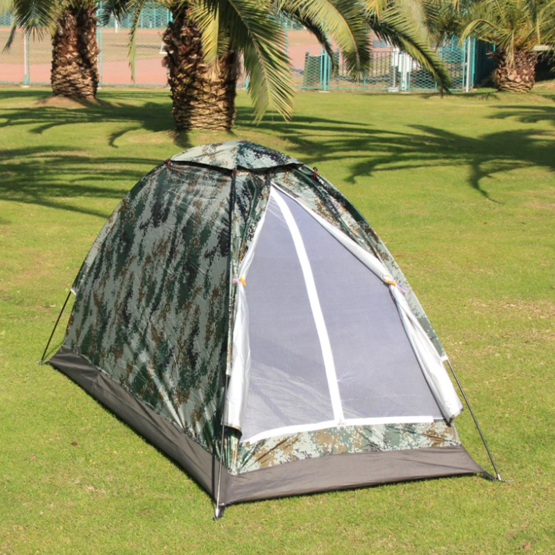 Cheap Goat Tents Outdoor Camouflage Tent Beach Tent Camping Tent For 1 Person Single Layer Polyester Fabric Waterproof Tents Carry Bag