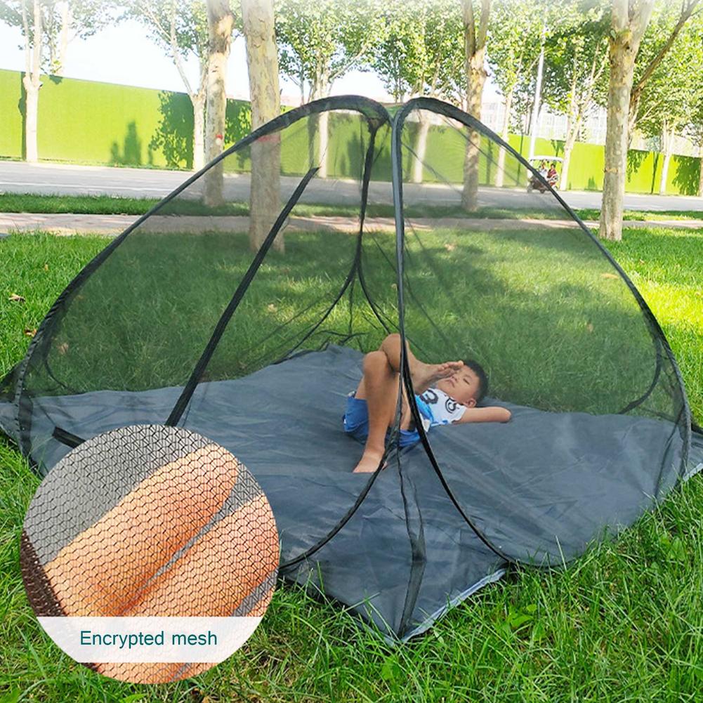 Cheap Goat Tents Outdoor Camping Anti Bug Tent Summer Pop Up Mesh Tent 2person Rodless Outdoor Camping Tent Portable Beach Inner Mesh Tent