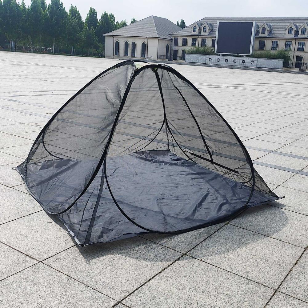 Cheap Goat Tents Outdoor Camping Anti Bug Tent Summer Pop Up Mesh Tent 2person Rodless Outdoor Camping Tent Portable Beach Inner Mesh Tent