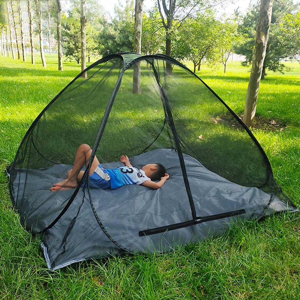 Cheap Goat Tents Outdoor Camping Anti Bug Tent Summer Pop Up Mesh Tent 2person Rodless Outdoor Camping Tent Portable Beach Inner Mesh Tent