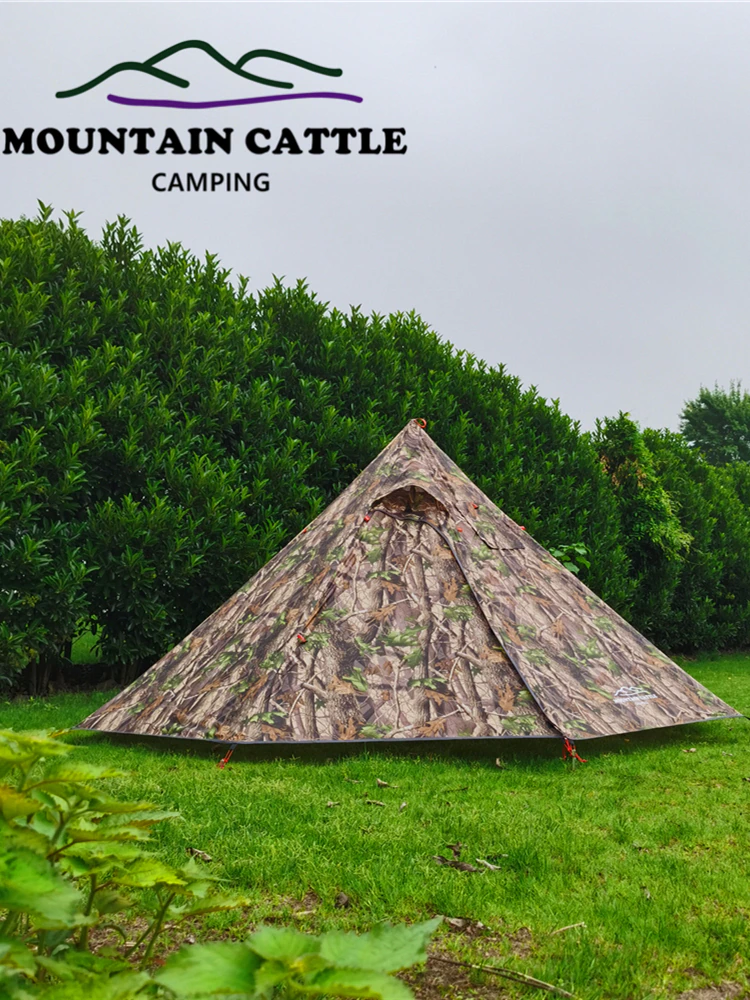 Cheap Goat Tents Outdoor Camping Hot Tent Ultralight Teepee 160cm Solo Trip Canopy With Flue Pipe Window Includes Stove Jack