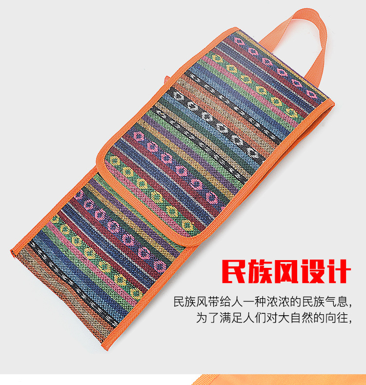 Cheap Goat Tents Outdoor Camping Tent Pegs Bag Hammer Wind Rope Tent Nail Storage Pouch Travelling Accessories National Style Tote Bag