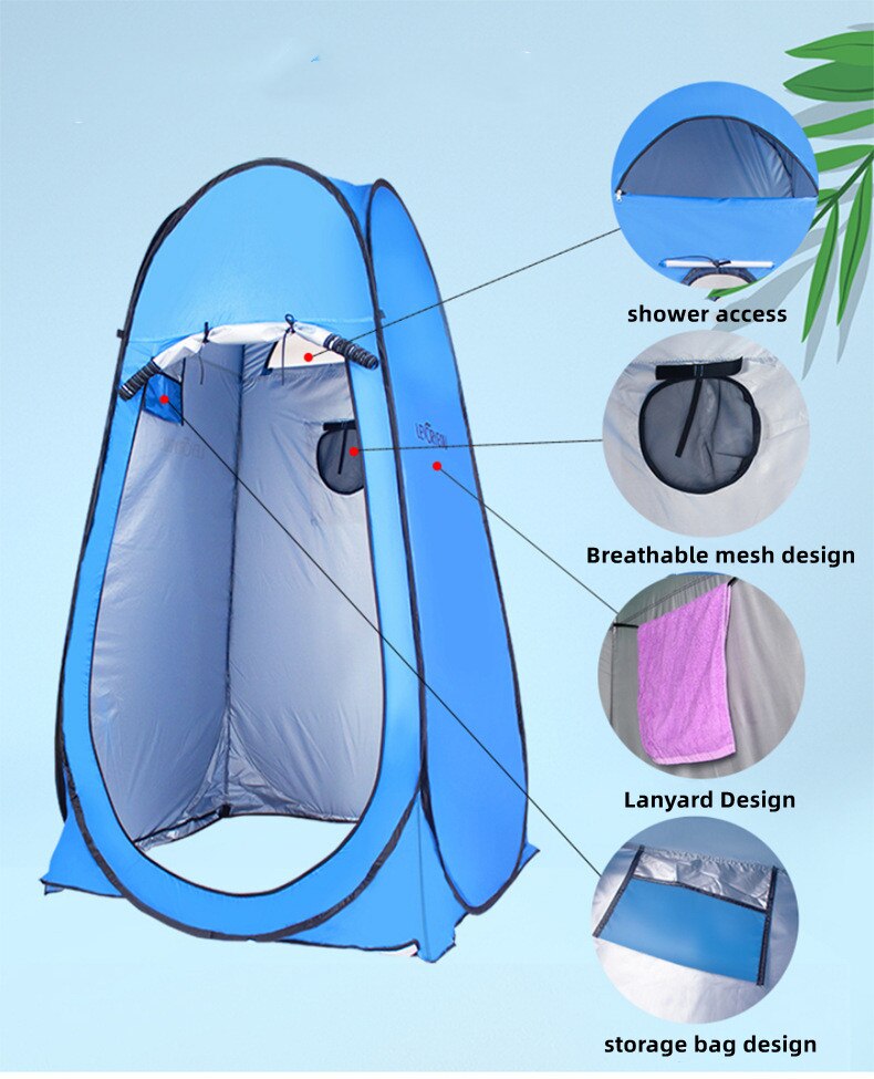 Cheap Goat Tents Outdoor Camping Tent Portable Shower Bath Changing Fitting Room Rain Shelter Single Camping Beach Privacy Toilet Fishing Tents