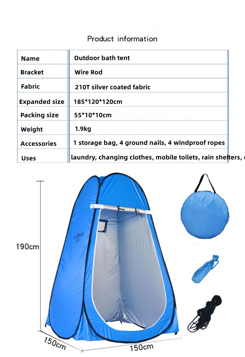 Cheap Goat Tents Outdoor Camping Tent Portable Shower Bath Changing Fitting Room Rain Shelter Single Camping Beach Privacy Toilet Fishing Tents