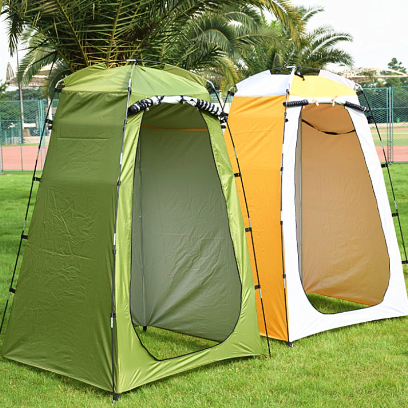 Cheap Goat Tents Outdoor Camping Tent Portable Shower Bath Changing Fitting Room Rain Shelter Single Camping Beach Privacy Toilet Tents