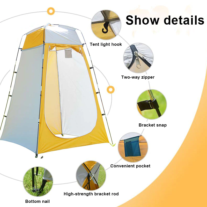 Cheap Goat Tents Outdoor Camping Tent Portable Shower Bath Changing Fitting Room Rain Shelter Single Camping Beach Privacy Toilet Tents
