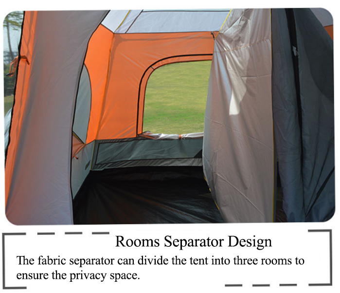 Cheap Goat Tents Outdoor Camping Tents Two Rooms And One Hall 8+person Tent Camping Tent Double Layers Waterproof Super Large Space Family Travel