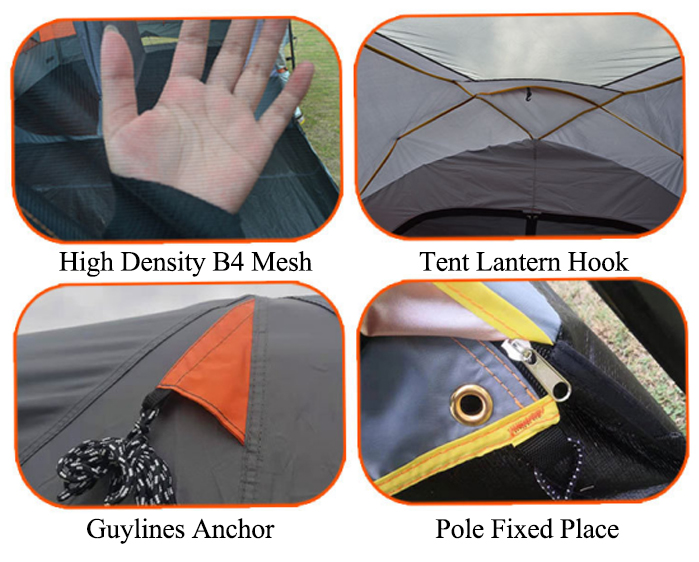 Cheap Goat Tents Outdoor Camping Tents Two Rooms And One Hall 8+person Tent Camping Tent Double Layers Waterproof Super Large Space Family Travel