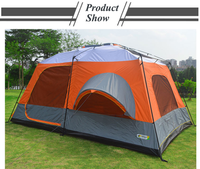 Cheap Goat Tents Outdoor Camping Tents Two Rooms And One Hall 8+person Tent Camping Tent Double Layers Waterproof Super Large Space Family Travel