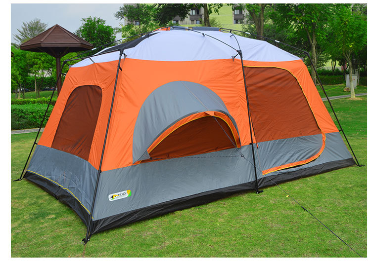 Cheap Goat Tents Outdoor Camping Tents Two Rooms And One Hall 8+person Tent Camping Tent Double Layers Waterproof Super Large Space Family Travel