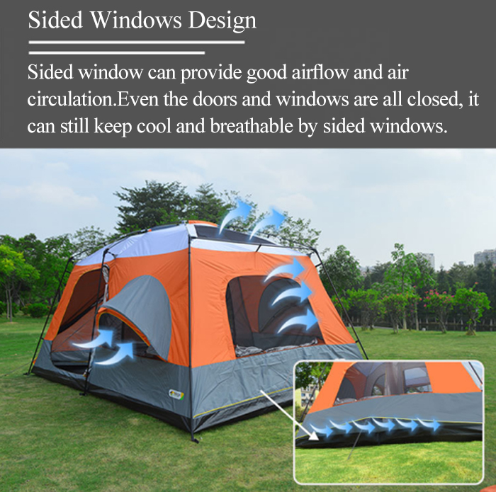 Cheap Goat Tents Outdoor Camping Tents Two Rooms And One Hall 8+person Tent Camping Tent Double Layers Waterproof Super Large Space Family Travel