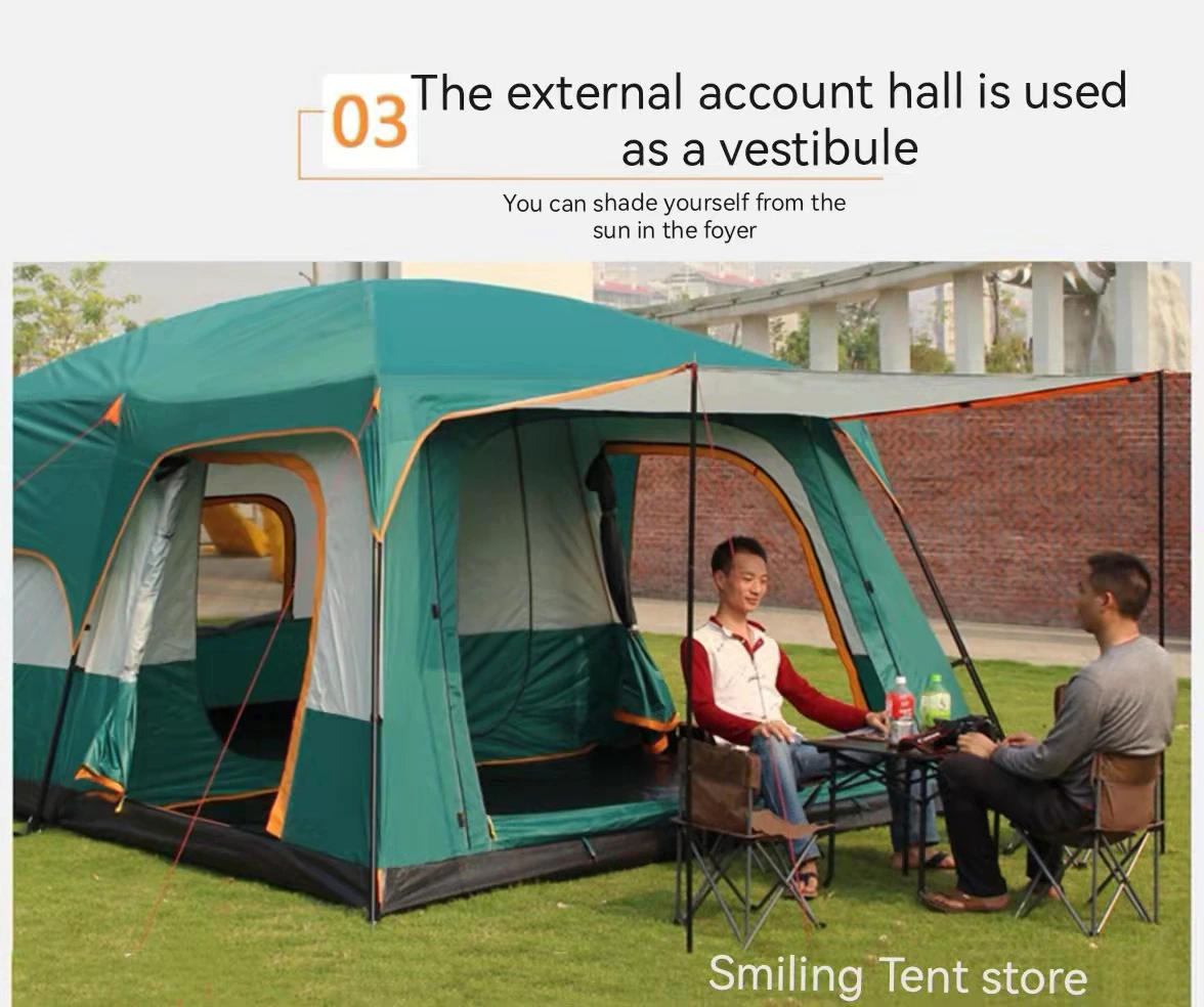 Cheap Goat Tents Outdoor Camping With 2 Bedrooms And 1 Living Room Big Tent 8