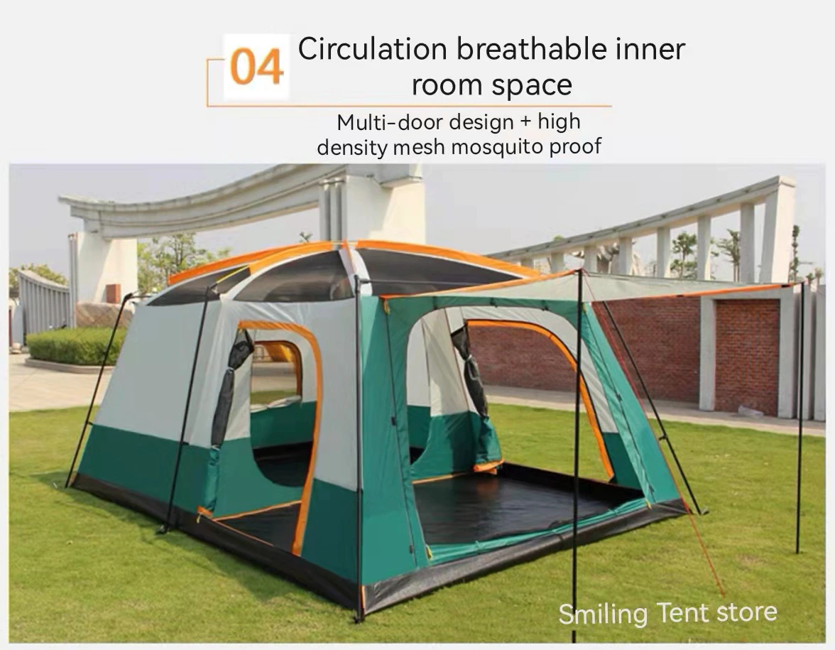 Cheap Goat Tents Outdoor Camping With 2 Bedrooms And 1 Living Room Big Tent 8