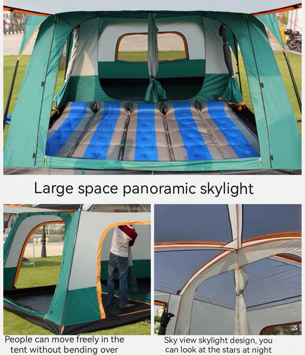 Cheap Goat Tents Outdoor Camping With 2 Bedrooms And 1 Living Room Big Tent 8