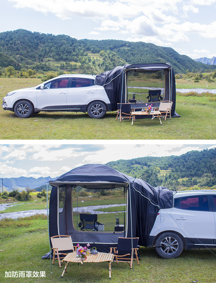 Cheap Goat Tents Outdoor Car Rear Tent Rooftop Trunk Tent Family Camping Universal Shade Awning Self