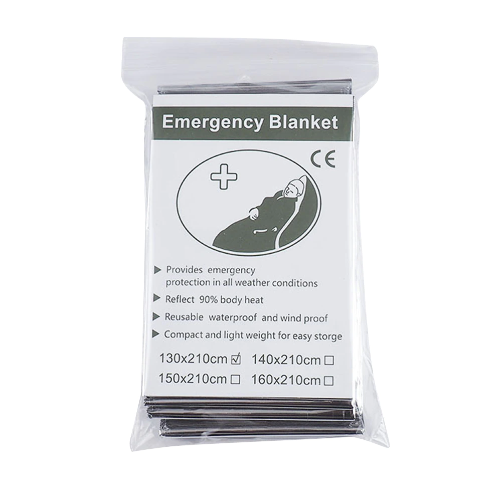 Cheap Goat Tents Outdoor Emergency Survival Rescue Blanket Waterproof Foil Thermal Space First Aid Folding Tent Camping Shelter Military Blanket