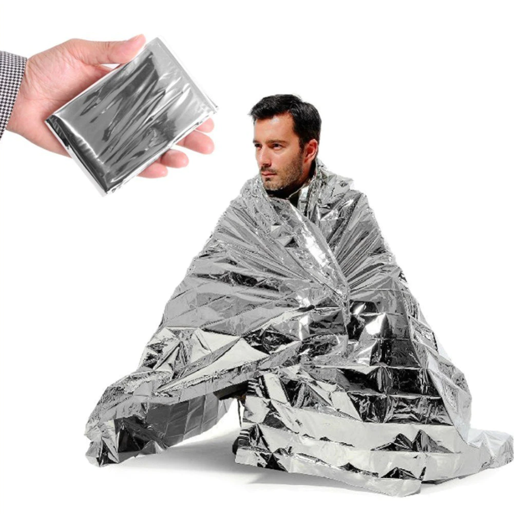 Cheap Goat Tents Outdoor Emergency Survival Rescue Blanket Waterproof Foil Thermal Space First Aid Folding Tent Camping Shelter Military Blanket