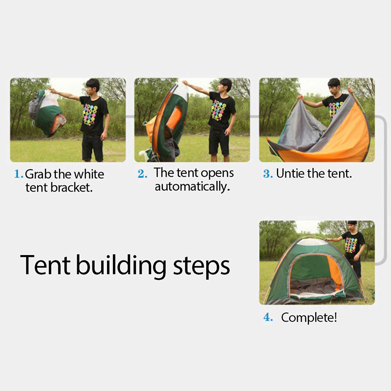 Cheap Goat Tents Outdoor Family Travel Camping Tent Automatic Open Beach Pop Up Tent 2
