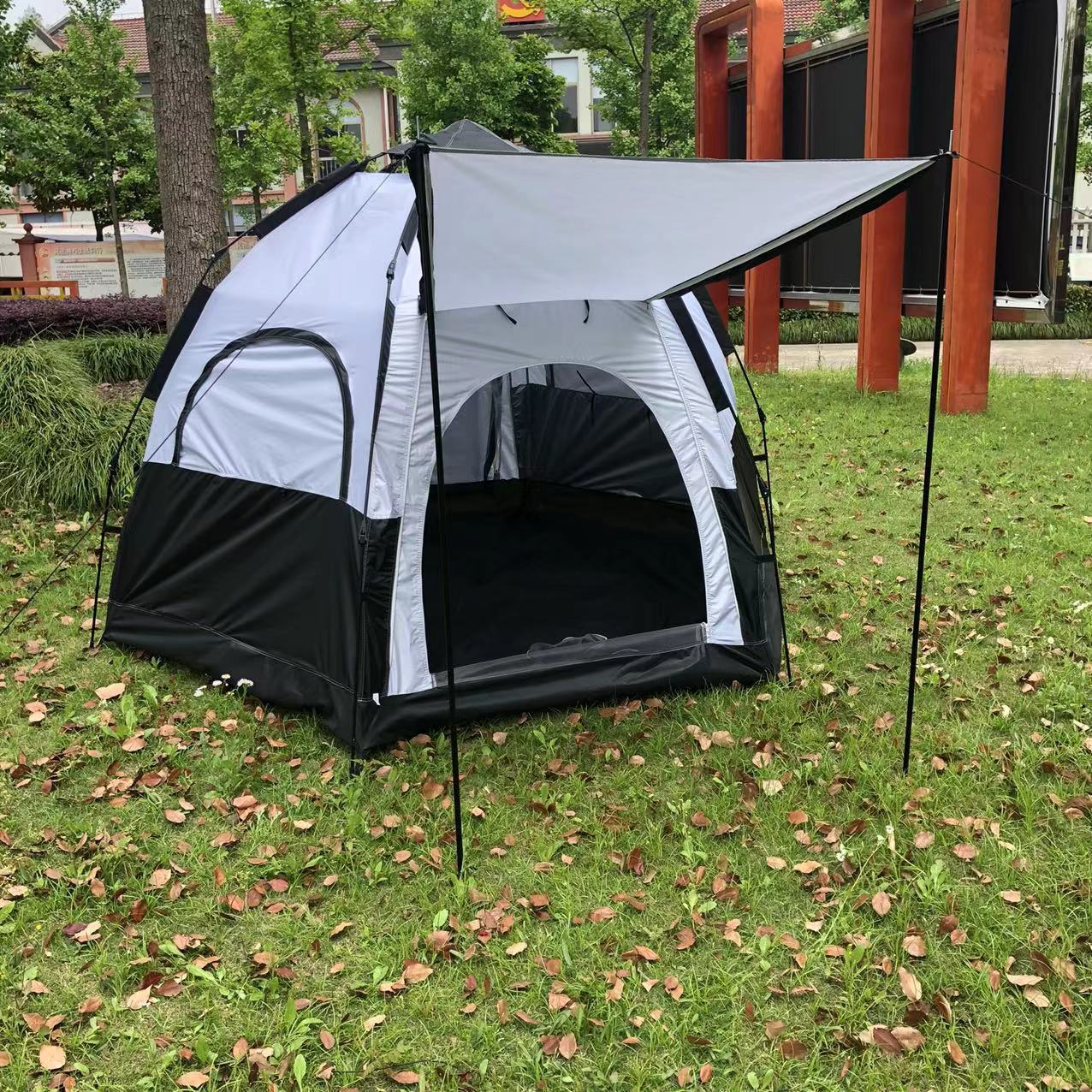 Cheap Goat Tents Outdoor Hexagonal 34 Person Automatic Rainproof Tent Camping Outdoor Camping Family Leisure Tent