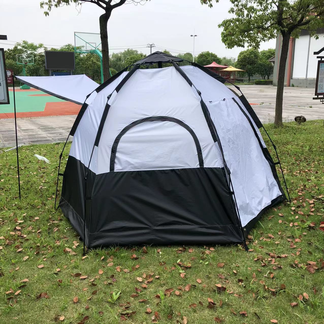 Cheap Goat Tents Outdoor Hexagonal 34 Person Automatic Rainproof Tent Camping Outdoor Camping Family Leisure Tent