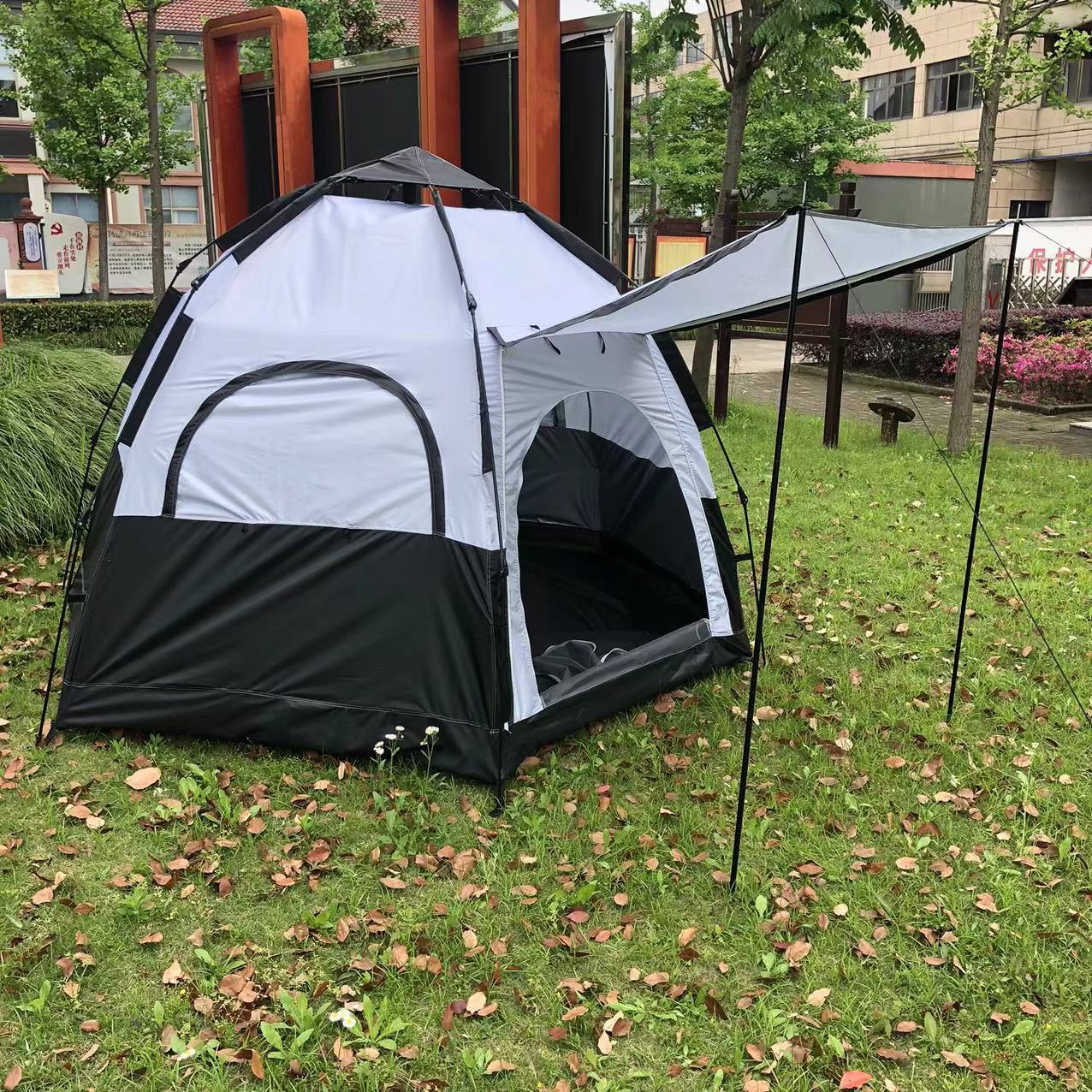 Cheap Goat Tents Outdoor Hexagonal 34 Person Automatic Rainproof Tent Camping Outdoor Camping Family Leisure Tent