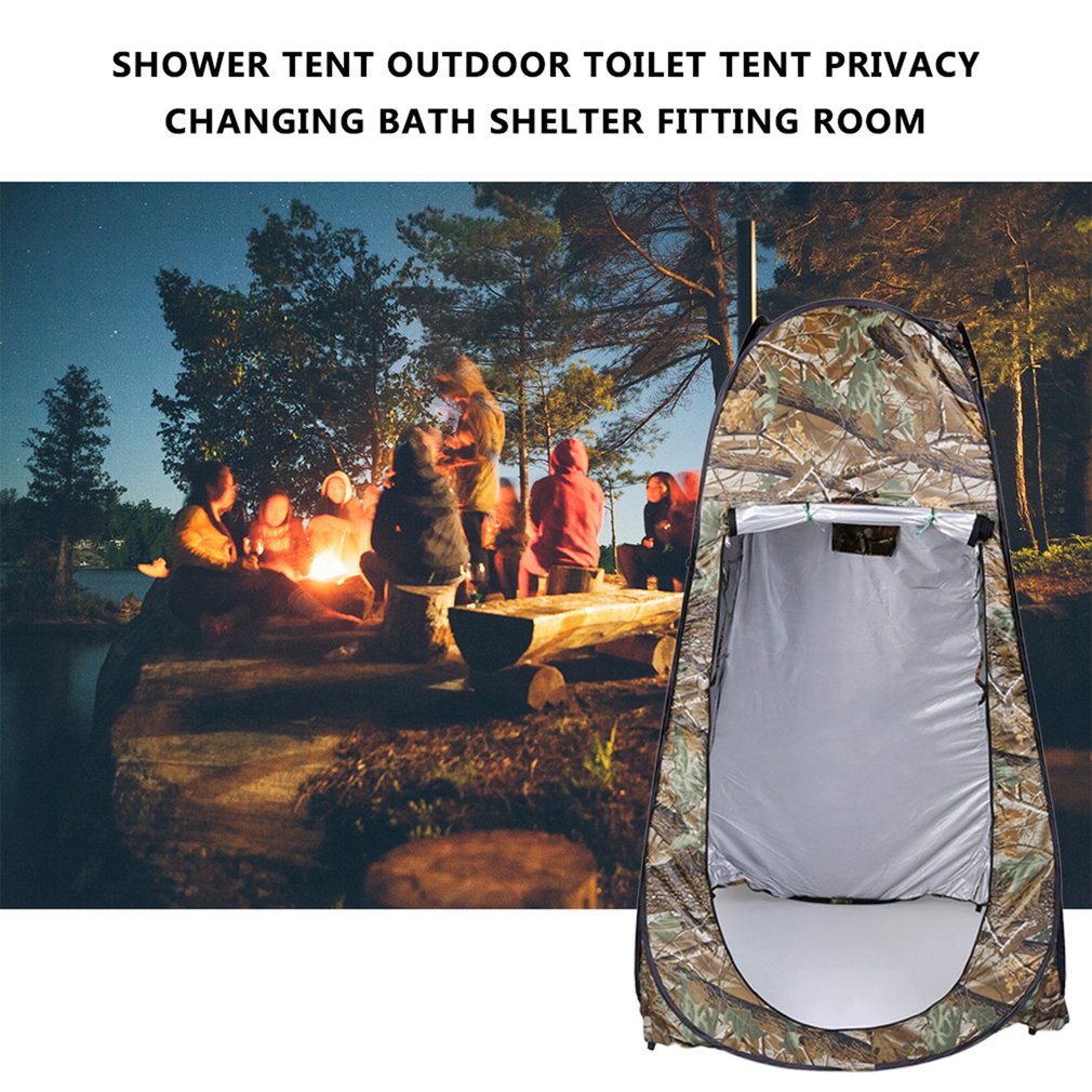Cheap Goat Tents Outdoor Moving Shower Toilet Tent Privacy Changing Bath Shelter Fitting Room Waterproof Pop Up 180t Tent With Bag Camouflage