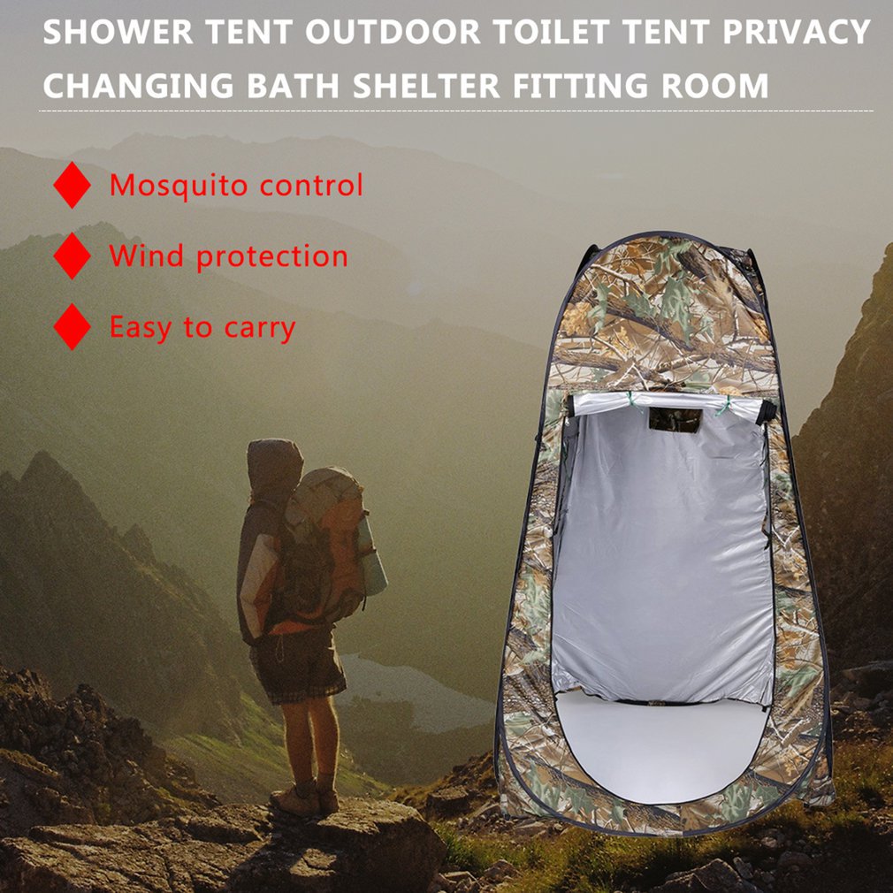 Cheap Goat Tents Outdoor Moving Shower Toilet Tent Privacy Changing Bath Shelter Fitting Room Waterproof Pop Up 180t Tent With Bag Camouflage