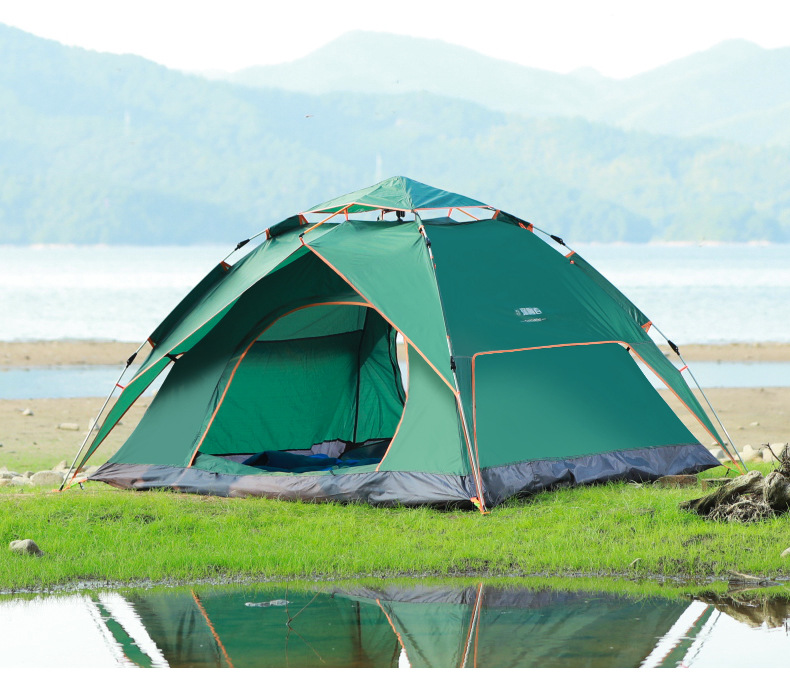 Cheap Goat Tents Outdoor Multi Person Full Automatic Tent Double Deck Windproof Camping Tent