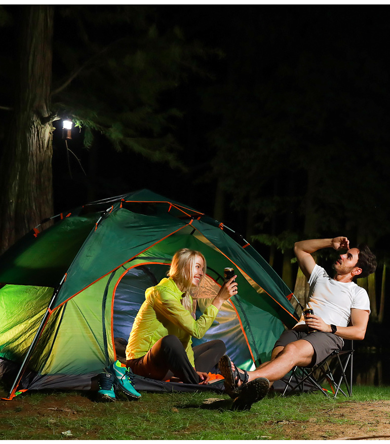 Cheap Goat Tents Outdoor Multi Person Full Automatic Tent Double Deck Windproof Camping Tent