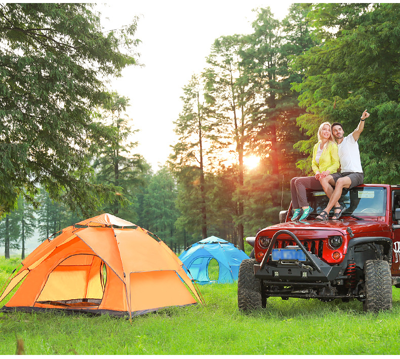Cheap Goat Tents Outdoor Multi Person Full Automatic Tent Double Deck Windproof Camping Tent