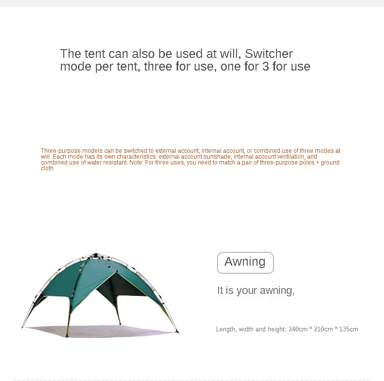 Cheap Goat Tents Outdoor Multi Person Full Automatic Tent Double Deck Windproof Camping Tent