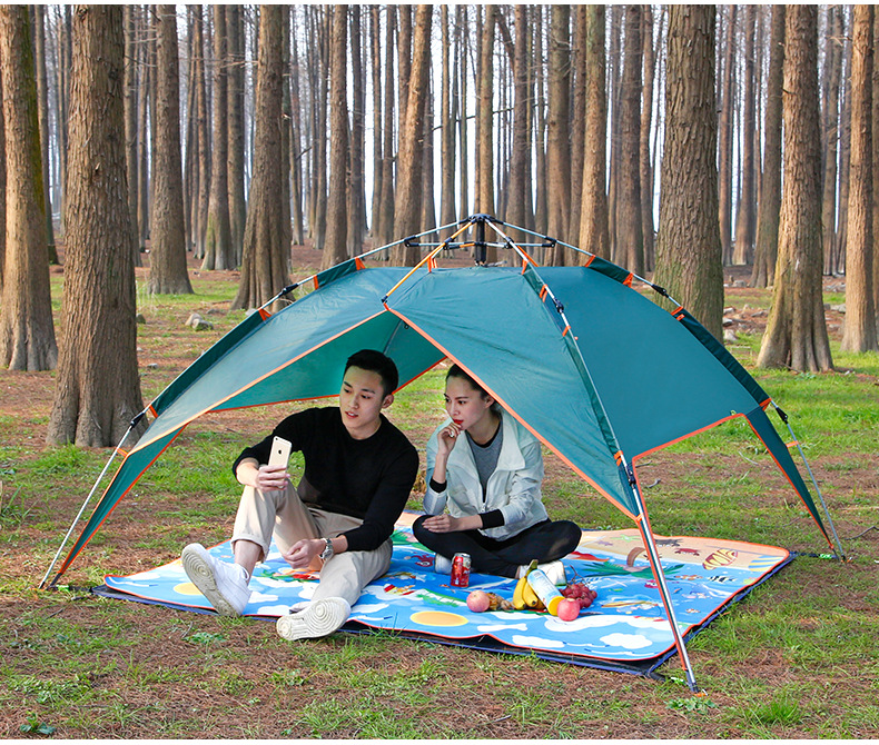 Cheap Goat Tents Outdoor Multi Person Full Automatic Tent Double Deck Windproof Camping Tent