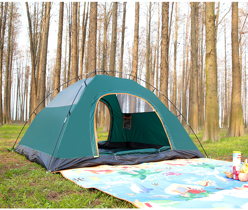 Cheap Goat Tents Outdoor Multi Person Full Automatic Tent Double Deck Windproof Camping Tent