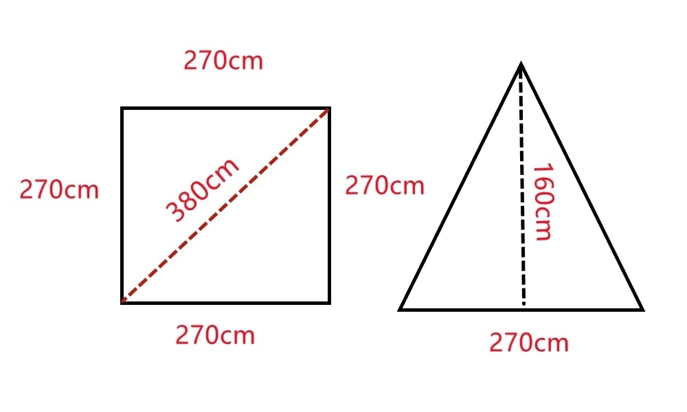 Cheap Goat Tents Outdoor Quadrilateral Pyramid Tent Ultralight Camping Tent 210t Plaid 4 Seasons Backpacking Tent With Chinmey Hole 270x270x160cm