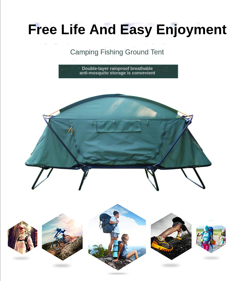 Cheap Goat Tents Outdoor Thickened Oxford Cloth Warmth Off The Ground Tent Outdoor Double