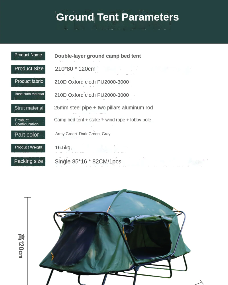 Cheap Goat Tents Outdoor Thickened Oxford Cloth Warmth Off The Ground Tent Outdoor Double