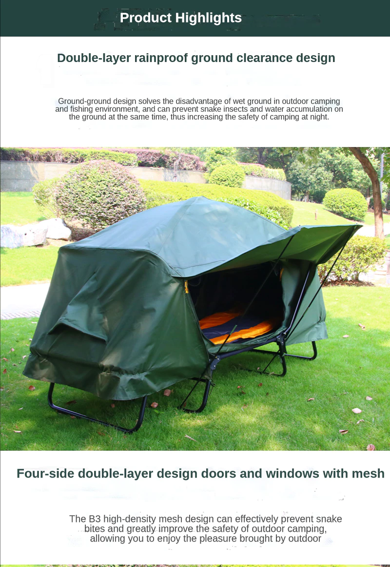 Cheap Goat Tents Outdoor Thickened Oxford Cloth Warmth Off The Ground Tent Outdoor Double
