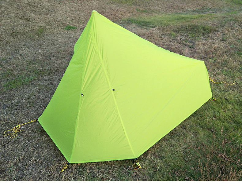 Cheap Goat Tents Outdoor Ultralight Rodless Camping Hiking 3 Season 15d Nylon Silicon Coating Double Layer Tent For 2 Person