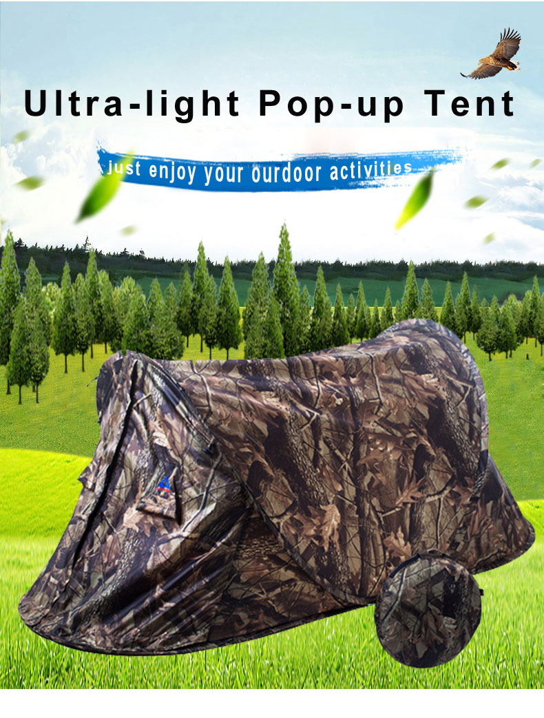 Cheap Goat Tents Outdoor Ultralight Throwing Tent Automatic Pop Up Camouflage Hiking Backpacking Camping Fishing Waterproof Single Tent