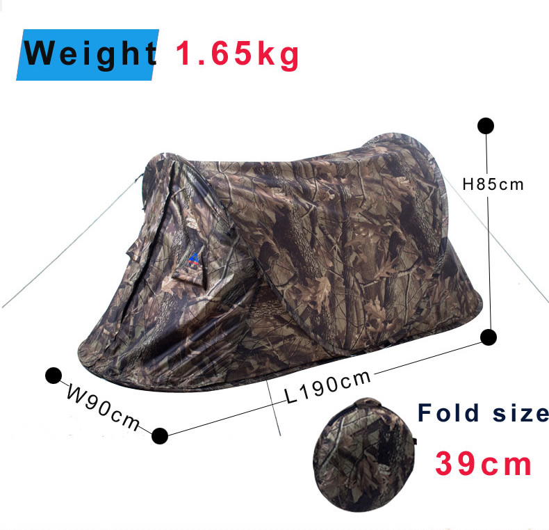 Cheap Goat Tents Outdoor Ultralight Throwing Tent Automatic Pop Up Camouflage Hiking Backpacking Camping Fishing Waterproof Single Tent