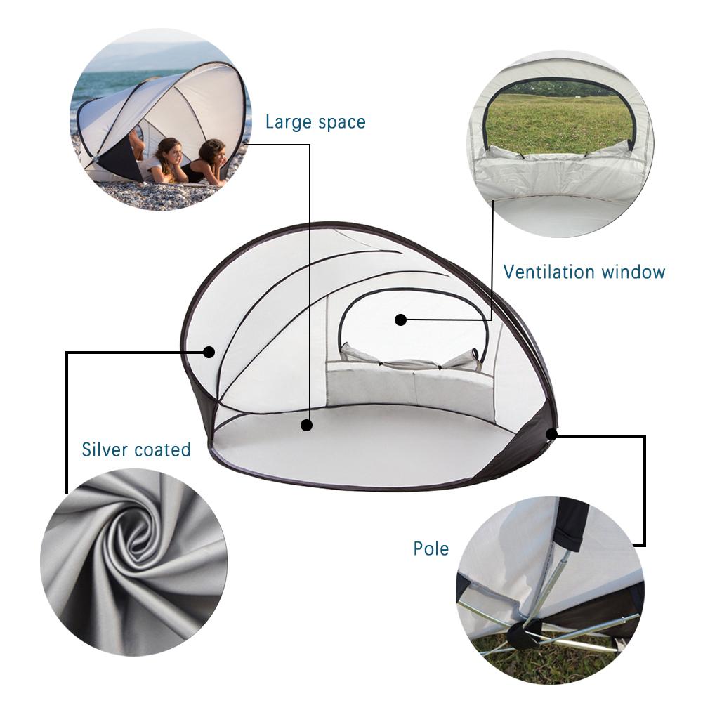 Cheap Goat Tents Oversize Beach Tent Sun Shelter Automatic Pop Up Tent Sunshade Windproof Rainproof Uv Protection Tent For Fishing Camping Hiking