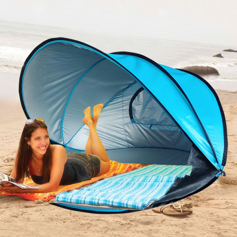 Cheap Goat Tents Oversize Beach Tent Sun Shelter Automatic Pop Up Tent Sunshade Windproof Rainproof Uv Protection Tent For Fishing Camping Hiking