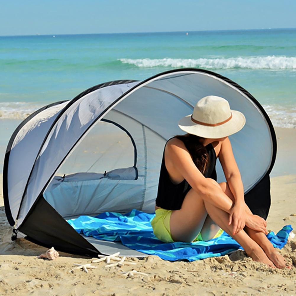 Cheap Goat Tents Oversize Beach Tent Sun Shelter Automatic Pop Up Tent Sunshade Windproof Rainproof Uv Protection Tent For Fishing Camping Hiking