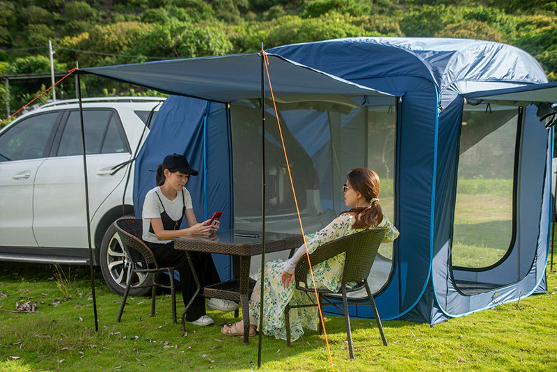 Cheap Goat Tents Pop Up Car Rear Tent Outdoor Camping Hiking Sunshade Tents Waterproof Windproof Self