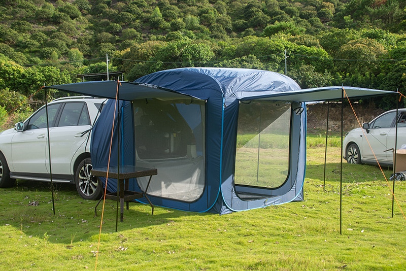 Cheap Goat Tents Pop Up Car Rear Tent Outdoor Camping Hiking Sunshade Tents Waterproof Windproof Self