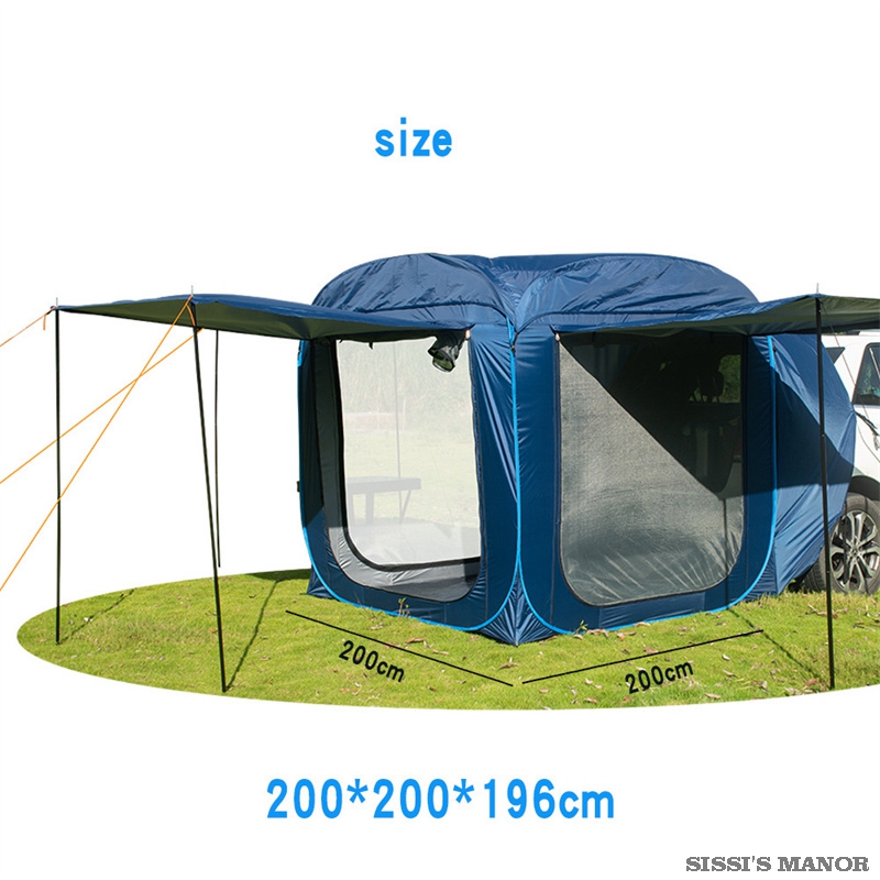 Cheap Goat Tents Pop Up Quick Open Car Rear Tent Outdoor Camping Hiking Sunshade Pergola Waterproof Windproof Self
