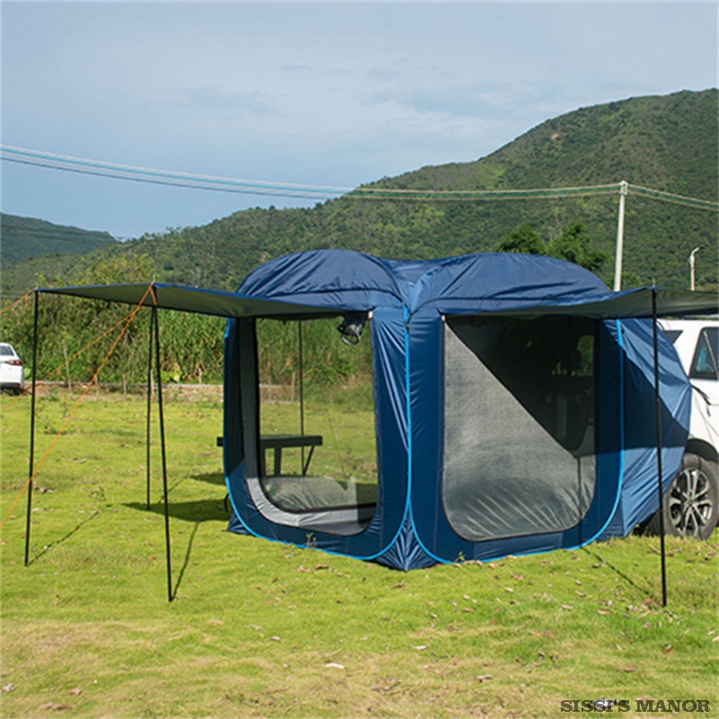 Cheap Goat Tents Pop Up Quick Open Car Rear Tent Outdoor Camping Hiking Sunshade Pergola Waterproof Windproof Self