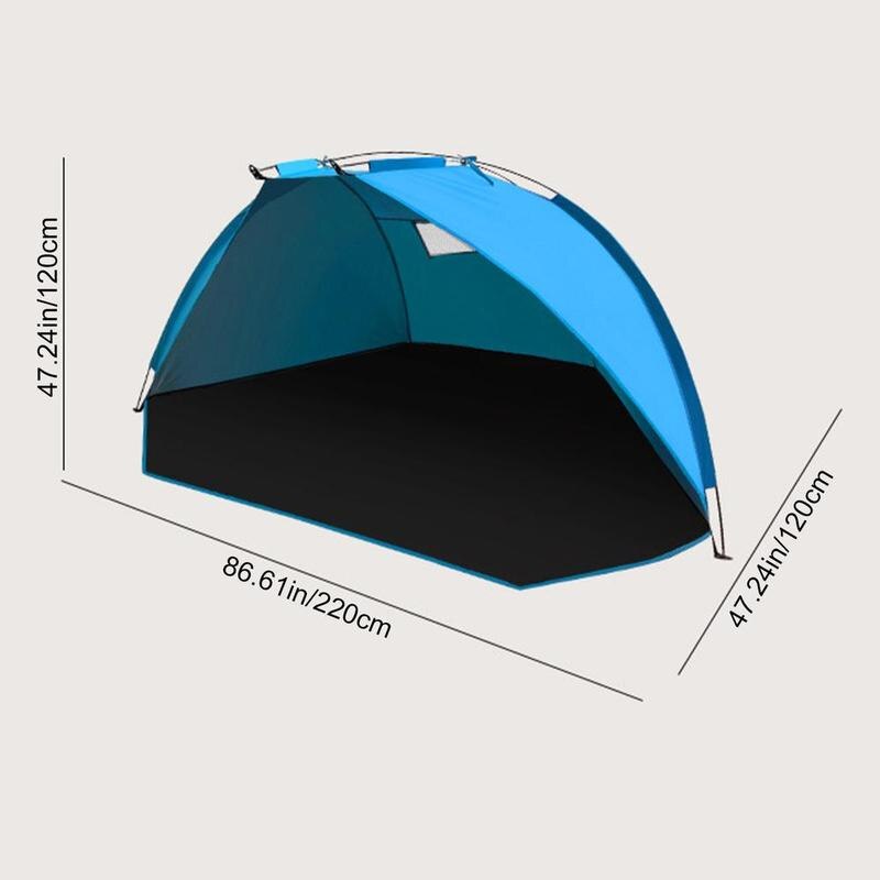 Cheap Goat Tents Portable Double Outdoor Shade Tent Large Space Breathable Easy Setup Beach Sun Protection Tent Blue Color